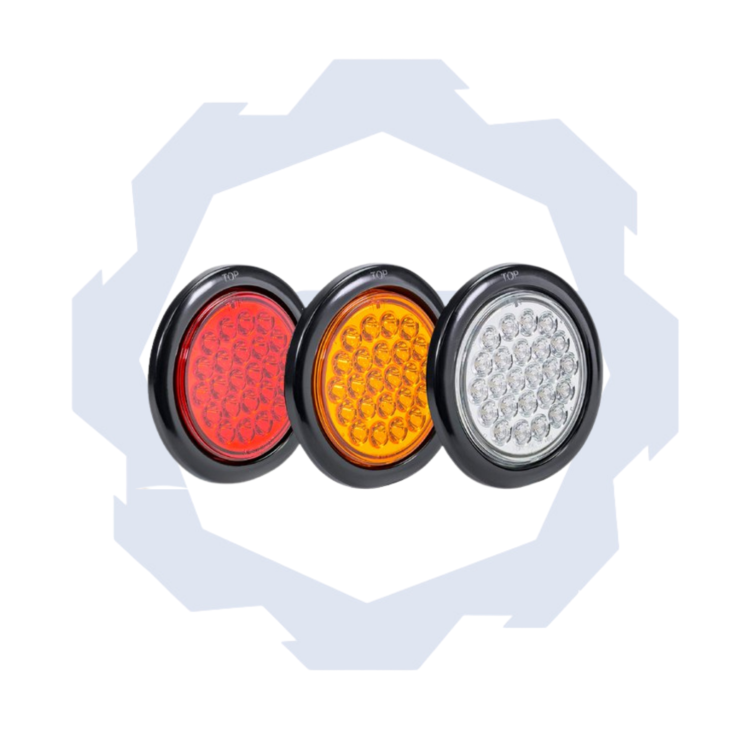 8000F (12/24V) Luz 4¨sellada 10 LED con Grommet y conexión directa