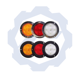 8022 (12/24V) Luz 2¨Sellada 3 LED con bisel gris, negro o metálico