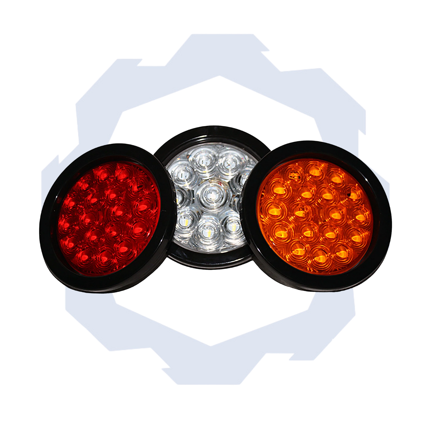 8000 (12/24V) Luz 4¨ sellada 10 LED con Grommet